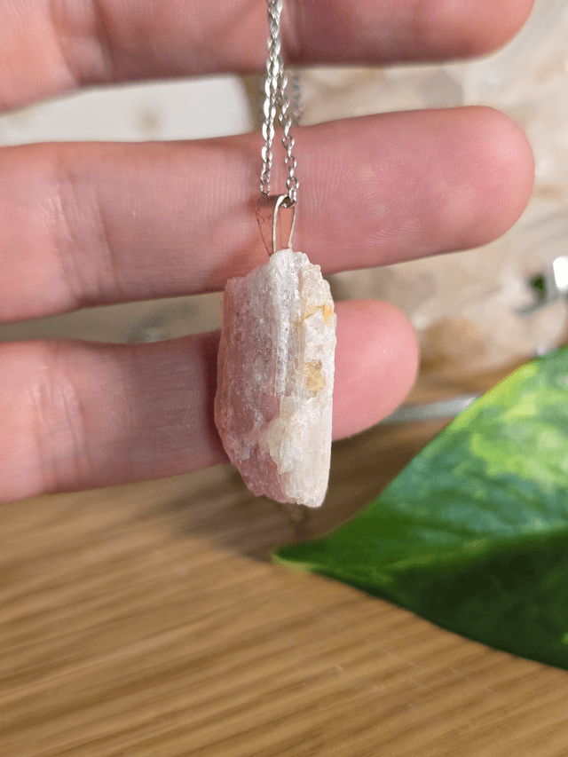 Pendentif Tourmaline Rose brute