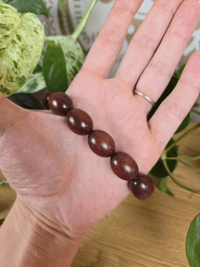 Bois de Santal - Bracelet avec perles ovales 