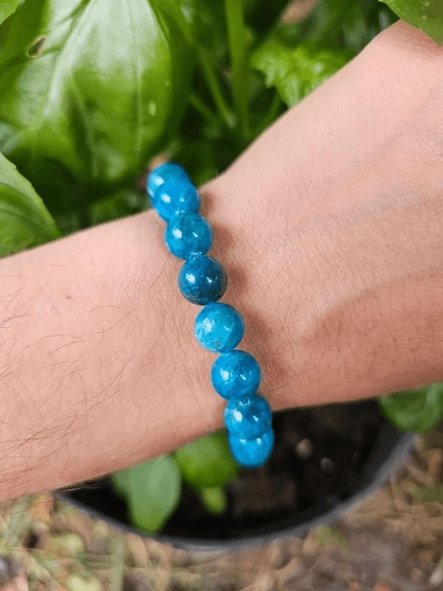 Apatite bleue - Bracelet avec perles de 10 mm