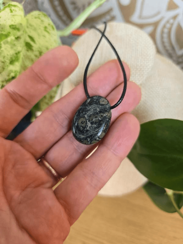 Jaspe Kambaba - Pendentif pierre roulée 