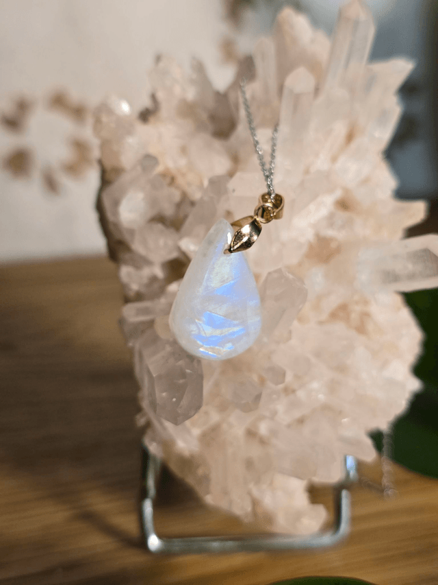 Pendentif Pierre de Lune (Qualité AA), sans cerclage