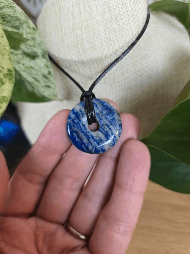 Lapis-Lazuli - Pendentif "Donut", ou Pi Chinois