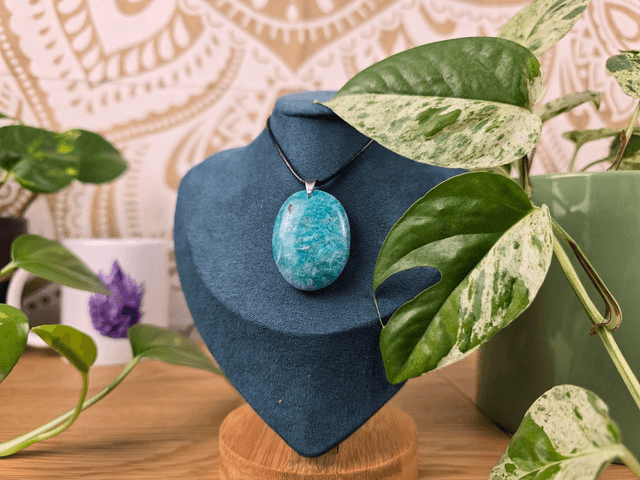 Pendentif Amazonite AA+ forme ovale 