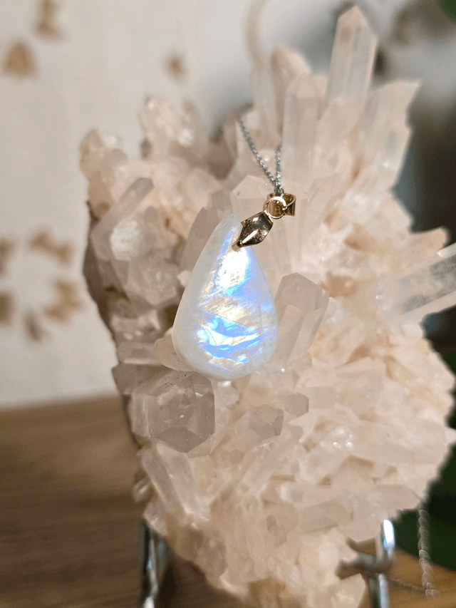 Pendentif Pierre de Lune (Qualité AA), sans cerclage