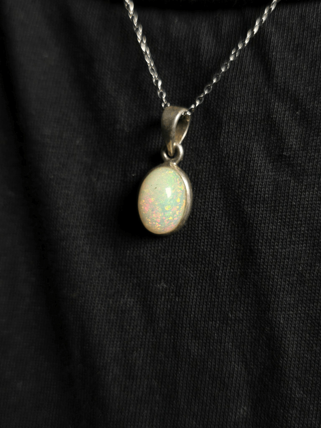 Pendentif Opale Welo n°1, argent 925 