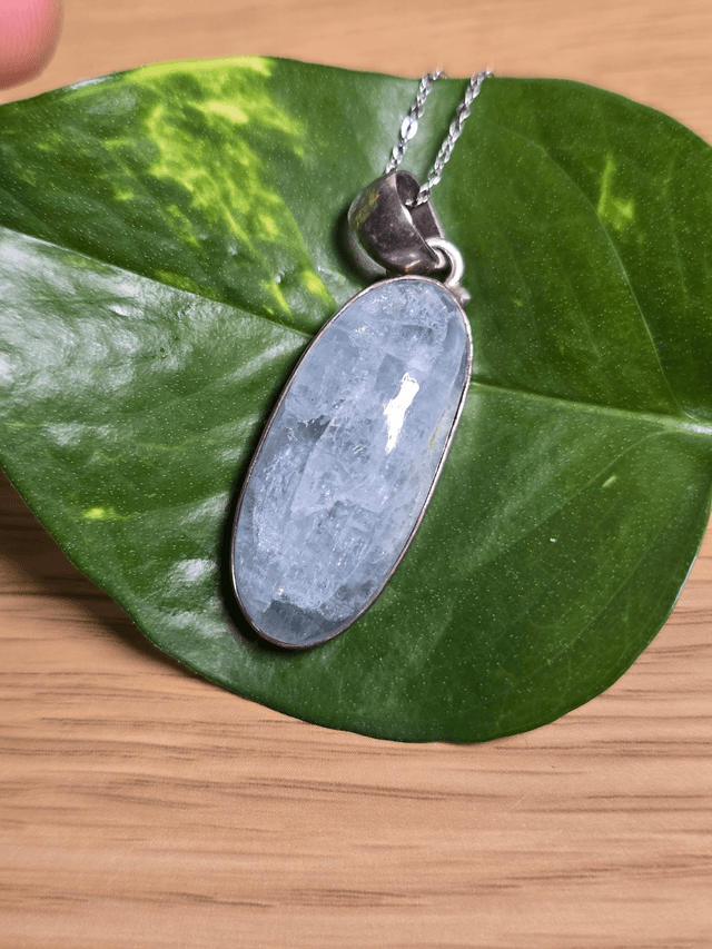 Pendentif Aigue-Marine et Argent 925 (Qualité AA)