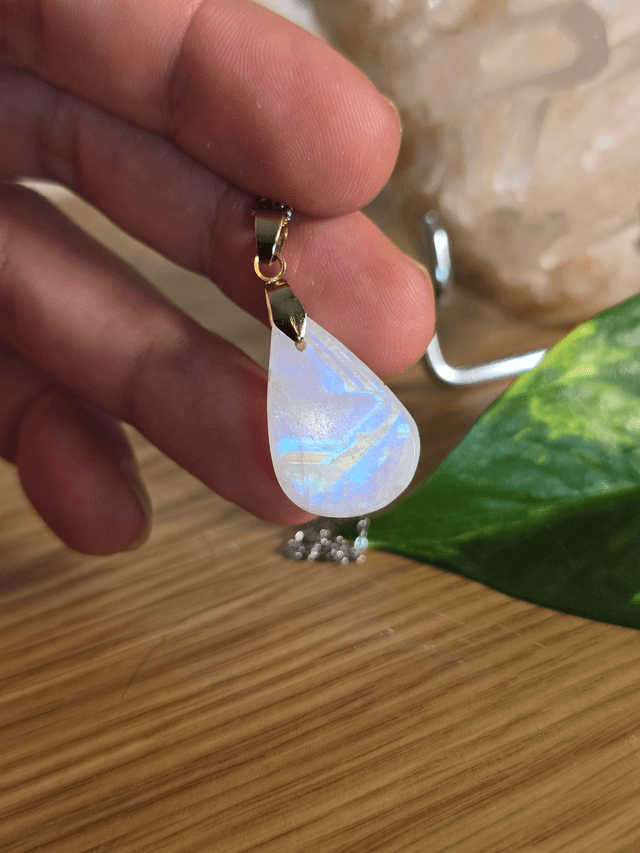 Pendentif Pierre de Lune (Qualité AA), sans cerclage