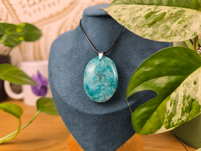 Pendentif Amazonite AA+ forme ovale 