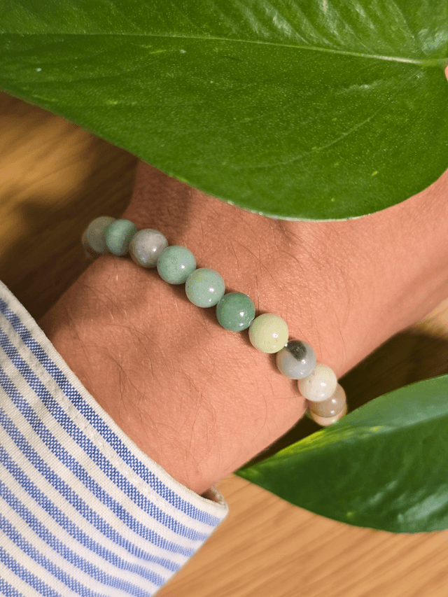 Amazonite multicolore - Bracelet avec perles de 8 mm