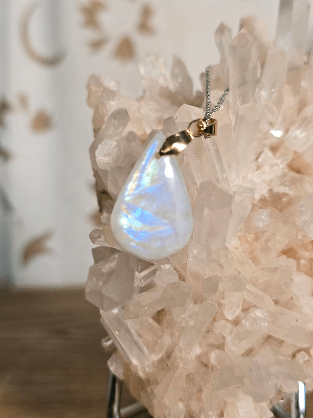 Pendentif Pierre de Lune (Qualité AA), sans cerclage