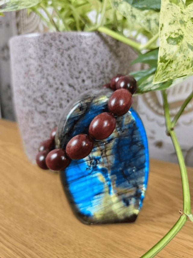 Bois de Santal - Bracelet avec perles ovales 