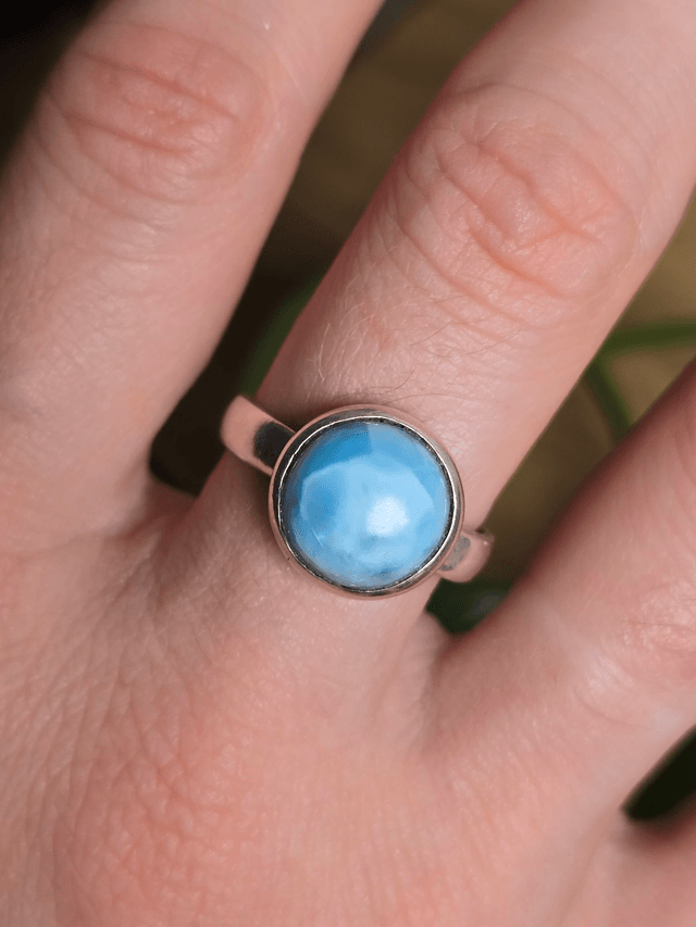 Bague Larimar et argent 925 (Qualité AA)