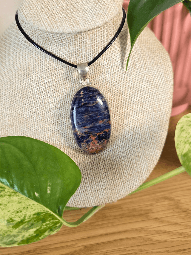 Sodalite AA+ Pendentif en Argent 925 - Pièce unique