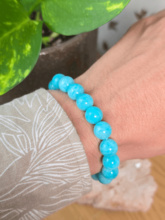 Amazonite de Namibie - Bracelet avec perles de 9,5 mm