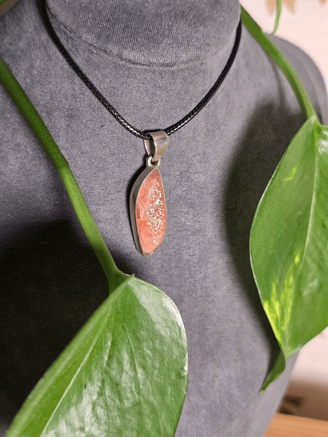 Pierre de Soleil naturelle, argent 925 (Qualité AA)