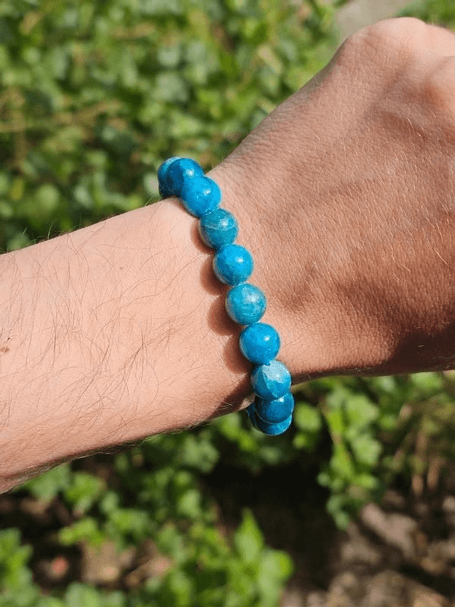 Apatite bleue - Bracelet avec perles de 10 mm