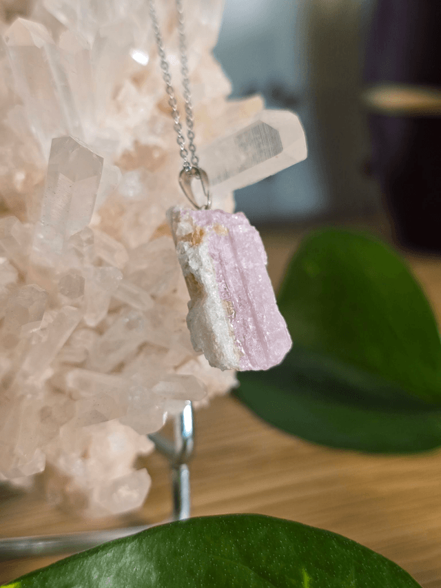 Pendentif Tourmaline Rose brute