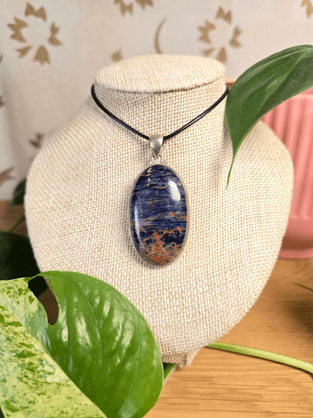 Sodalite AA+ Pendentif en Argent 925 - Pièce unique