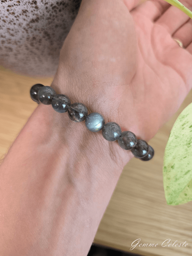 Labradorite - Bracelet avec perles de 10 mm 