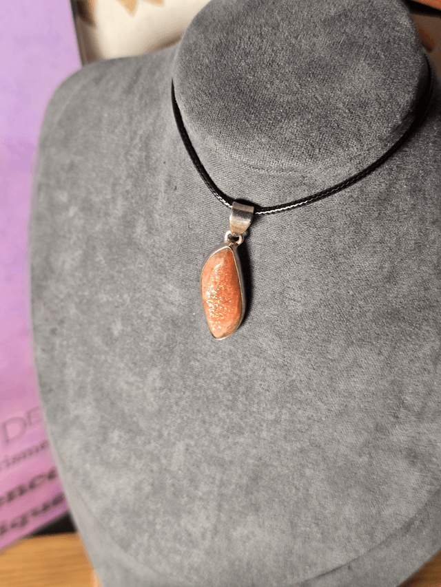 Pierre de Soleil naturelle, argent 925 (Qualité AA)