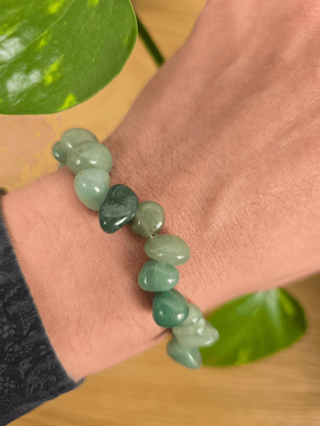 Aventurine verte - Bracelet perles en pépites 