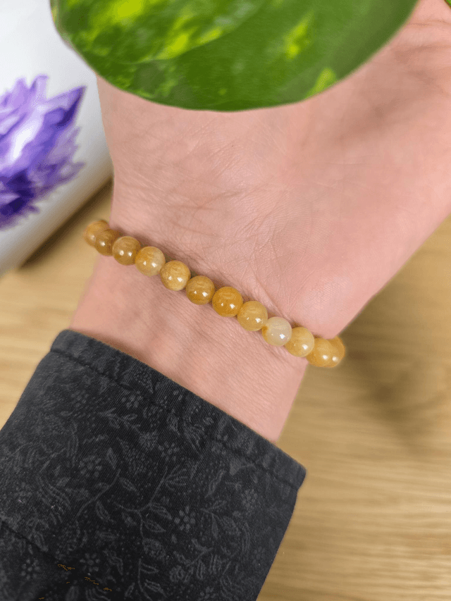 Aventurine Jaune - Bracelet avec perles de 6 mm
