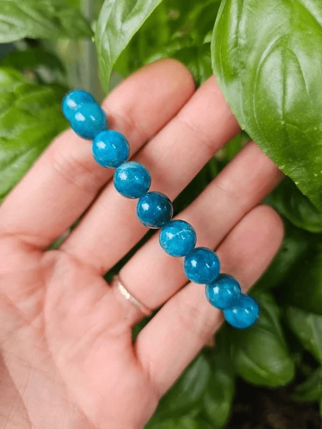 Apatite bleue - Bracelet avec perles de 10 mm