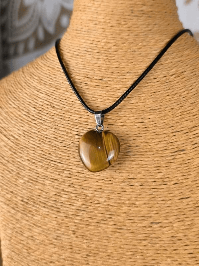 Oeil de Tigre - Pendentif Cœur 