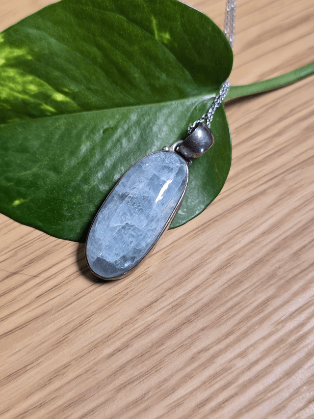 Pendentif Aigue-Marine et Argent 925 (Qualité AA)