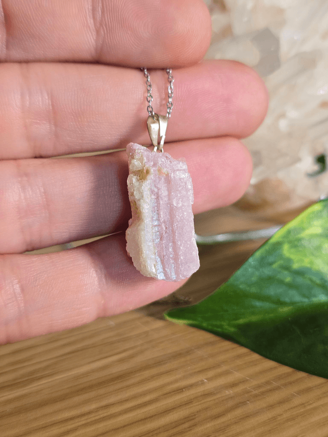 Pendentif Tourmaline Rose brute
