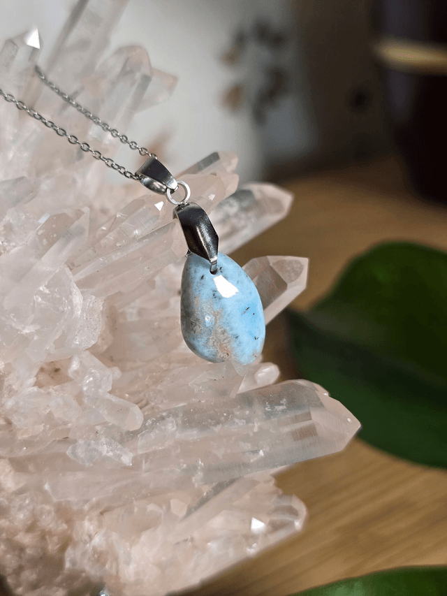 Pendentif en Larimar (Qualité A+), sans cerclage
