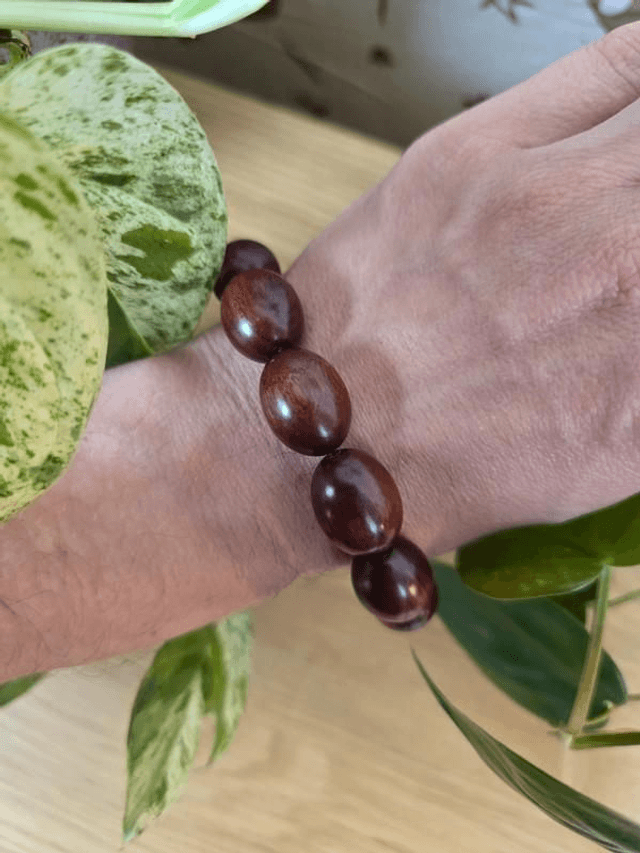 Bois de Santal - Bracelet avec perles ovales 