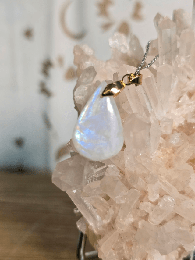 Pendentif Pierre de Lune (Qualité AA), sans cerclage