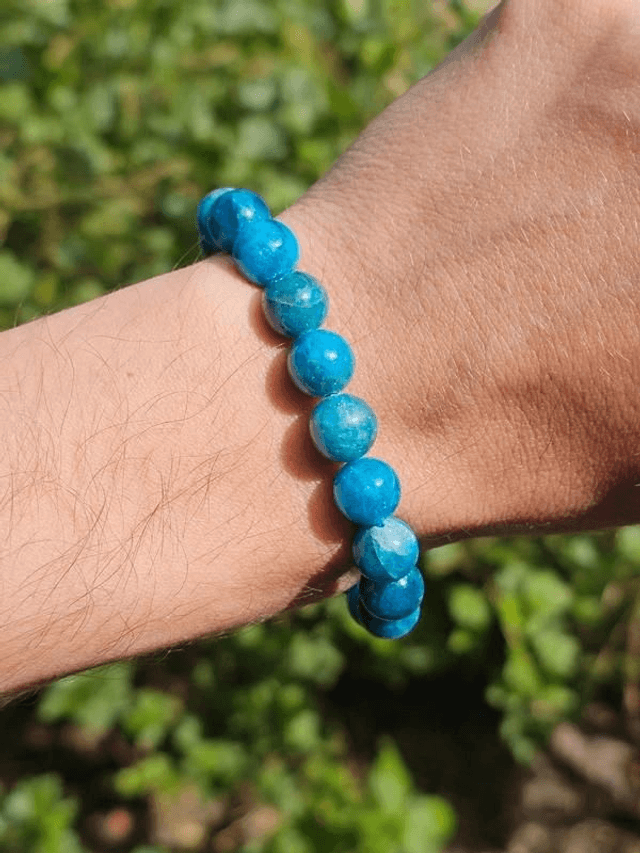 Apatite bleue - Bracelet avec perles de 10 mm