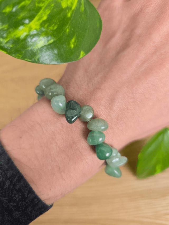Aventurine verte - Bracelet perles en pépites 