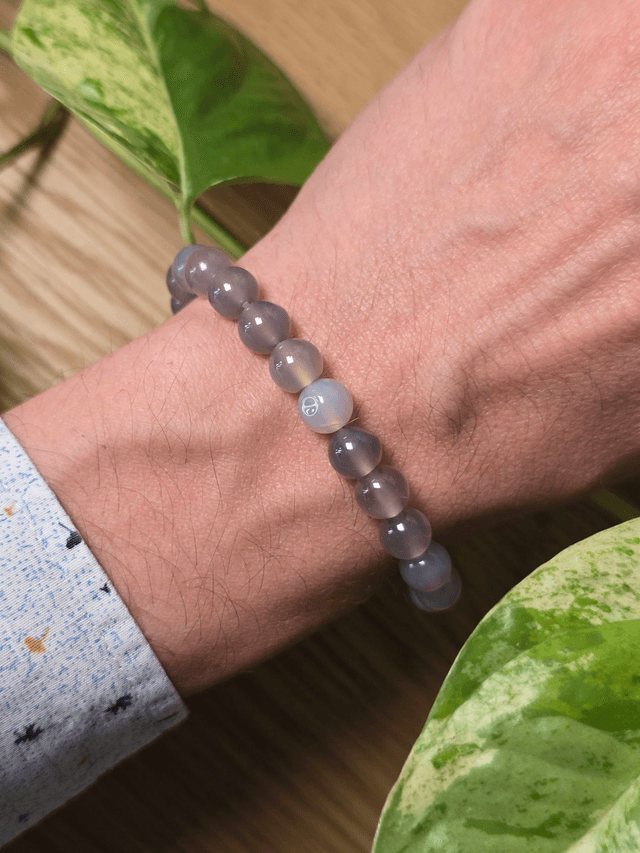 Agate Botswana - Bracelet avec perles de 8 mm