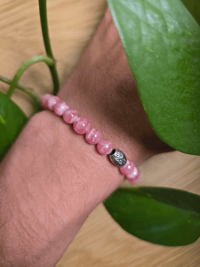 Rhodochrosite - Bracelet avec perles de 7 mm 