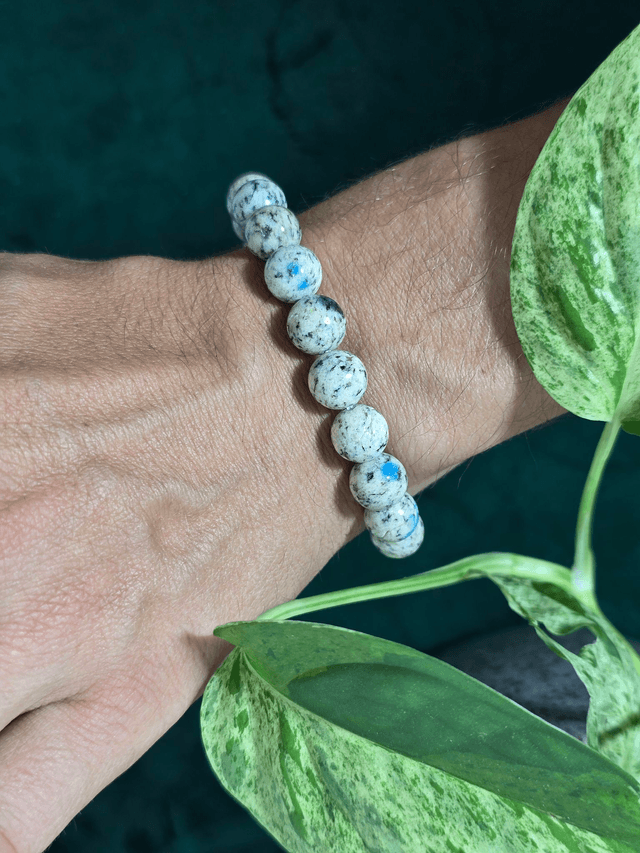 Jaspe K2 - Bracelet avec perles de 10 mm 
