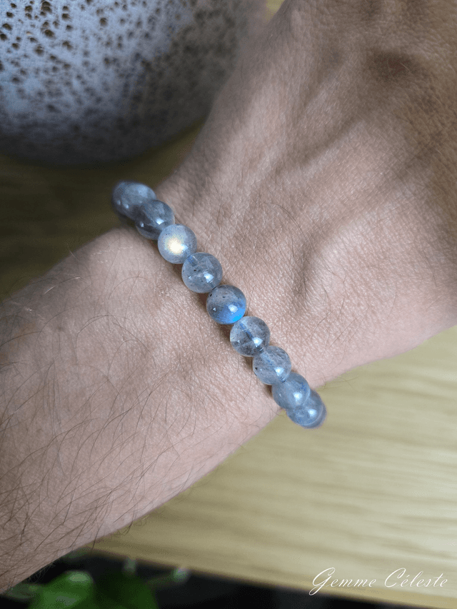 Labradorite - Bracelet avec perles de 8,5 mm 