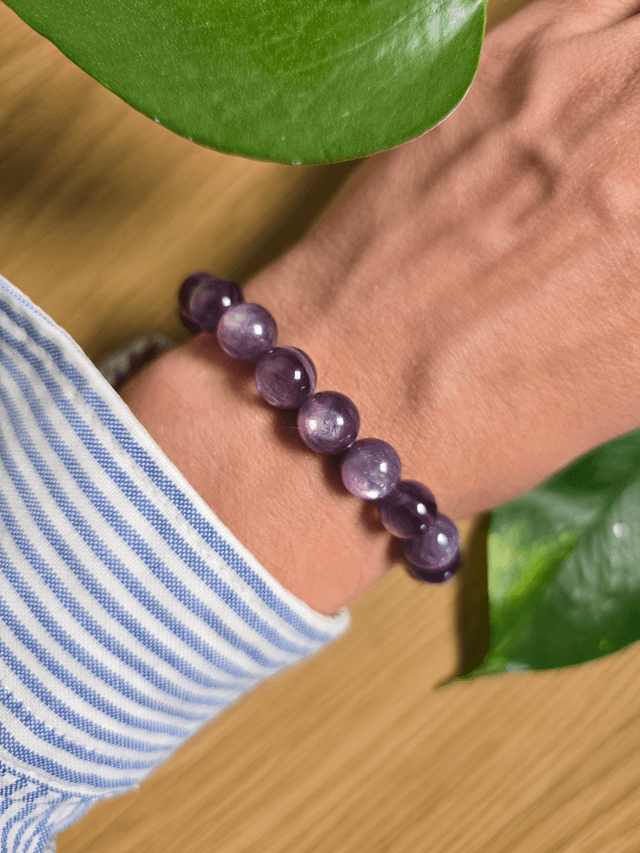Lépidolite claire - Bracelet avec perles de 8 mm 