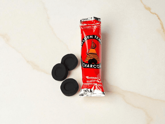 Charbon Golden Temple - Rouleau de 10 pastilles