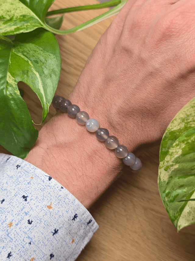 Agate Botswana - Bracelet avec perles de 8 mm