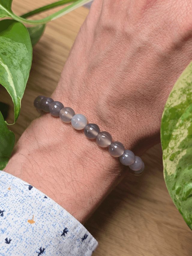 Agate Botswana - Bracelet avec perles de 8 mm
