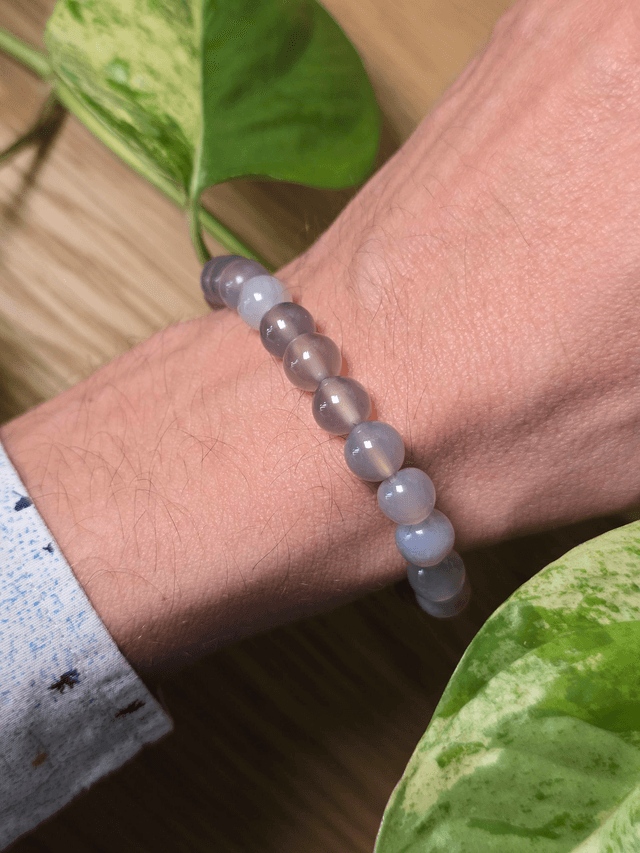 Agate Botswana - Bracelet avec perles de 8 mm
